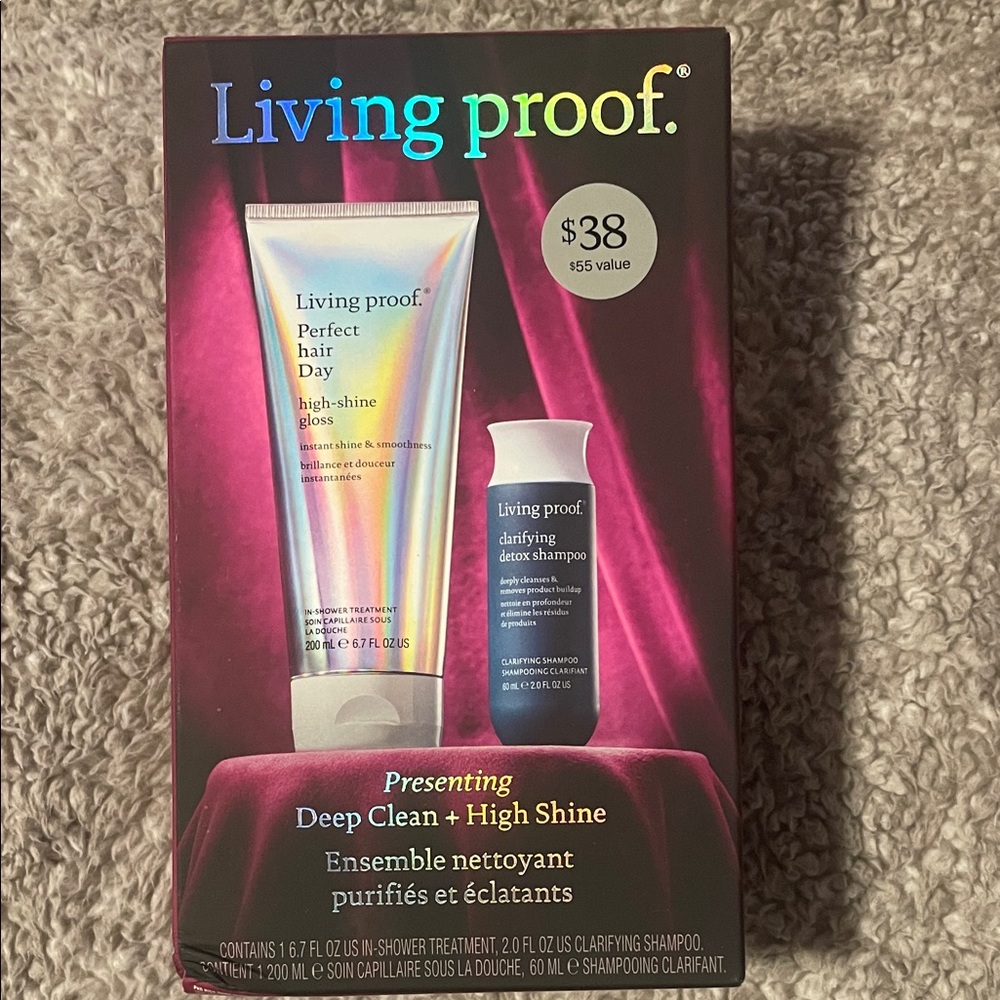 Living Proof High-Shine Gloss and Detox Shampoo Set